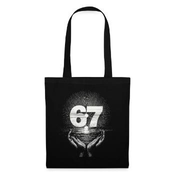 6 7 Mème – Le symbole que seuls les initiés peuvent comprendre - Sac en tissu - noir - Devant