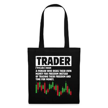 Trading Boursier Crypto Trader Boursier - Sac en tissu - noir - Devant