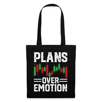 Graphique boursier Trading Crypto Marché boursier - Sac en tissu - noir - Devant