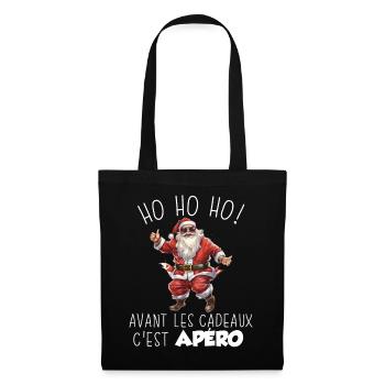 Ugly Sweater Christmas Humor Santa Claus Aperitif Gift - Tote Bag - black - Front