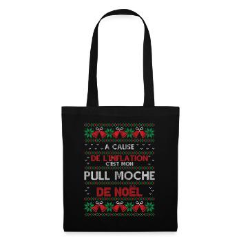 Ugly Christmas Sweater Humor Inflation Gift Xmas - Tote Bag - black - Front