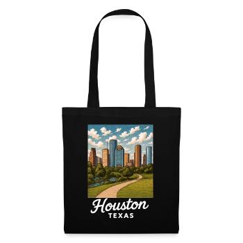 Houston Texas - Stoffbeutel - Schwarz - Vorne
