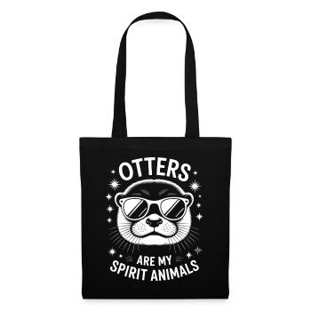 Otter Spruch Otters Lustiges Otter Geschenk - Stoffbeutel - Schwarz - Vorne