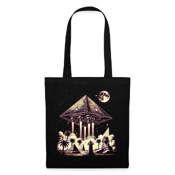 Ancient Pyramid UFO Mystery Design Shirt - Tote Bag - black - Front