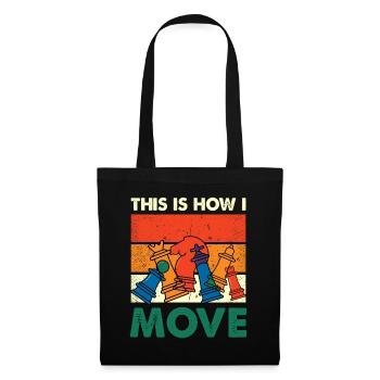 Colorful Chess Pieces Move - Tote Bag - black - Front