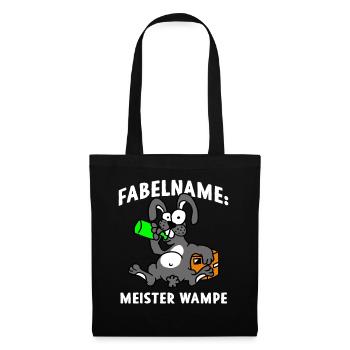 Fabelname Meiste Wampe - Stoffbeutel - Schwarz - Vorne