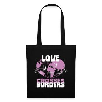 L’humanité L’égalité L’amour traverse les frontières - Sac en tissu - noir - Devant