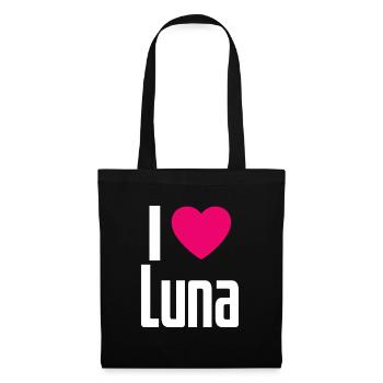 J’aime Luna Pink Heart J’aime Luna - Sac en tissu - noir - Devant