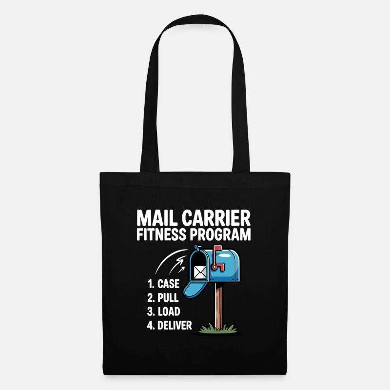 Lustiger Postbote Postbote I Fitness Programm Post - Stoffbeutel - Schwarz