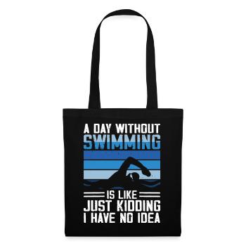 Schwimmen Wassersport Schwimmer Geschenke - Stoffbeutel - Schwarz - Vorne