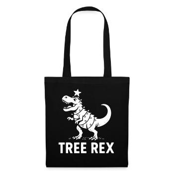 Tree Rex Dinosaur Christmas Fun Family Holiday - Tote Bag - black - Front