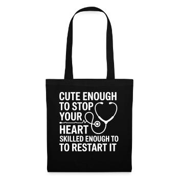 Sweet Heart Saying Stethoscope - Tote Bag - black - Front
