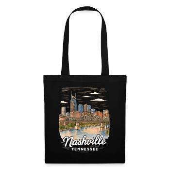 Nashville Tennessee - Stoffbeutel - Schwarz - Vorne