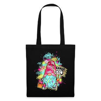 Gamer Gnome Street Art Graffiti Urban Gaming - Tote Bag - black - Front