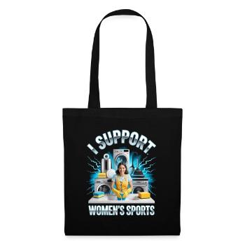 I Support Women's Sports Unwearable Bootleg - Tote Bag - black - Front