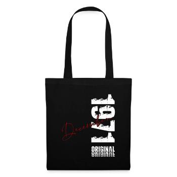 55e anniversaire Original Décembre Né en 1971 - Sac en tissu - noir - Devant