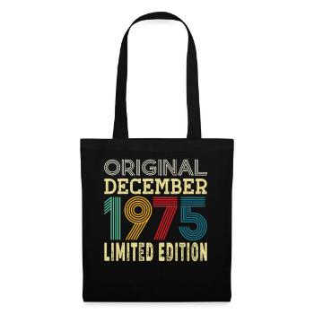 Born December 1975 50 Year Old 50th Anniversary Gift - Tote Bag - black - Front