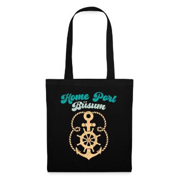 Vacances à la mer du Nord HEIMATHAFEN BÜSUM Fun - Sac en tissu - noir - Devant