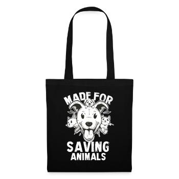 Paw Rescue – Motif de sauvetage des animaux - Sac en tissu - noir - Devant