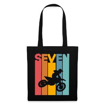 7th Birthday Motocross - Tote Bag - black - Front