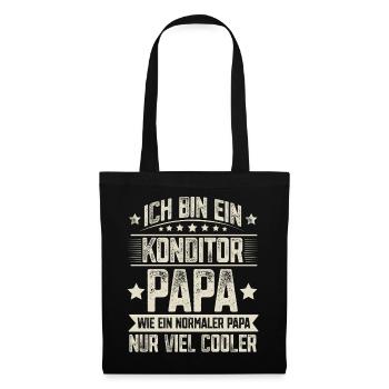 Konditor Papa - Stoffbeutel - Schwarz - Vorne