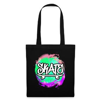 skateboard skate - Tote Bag - black - Front