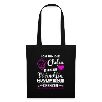 Ich bin die Chefin dieses verrückten Haufens - Tote Bag - black - Front