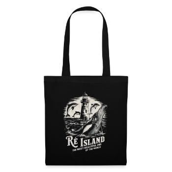 Île de Ré Phare des Baleines Cyclisme Sel Charente - Sac en tissu - noir - Devant