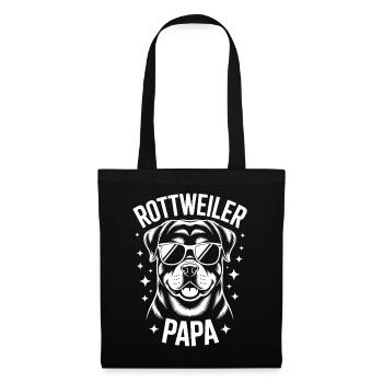 Rottweiler Spruch Papa Lustige Rottweiler Geschenk - Stoffbeutel - Schwarz - Vorne