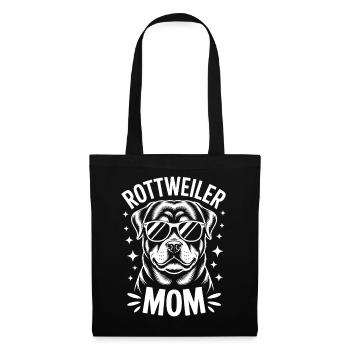 Rottweiler Spruch Mama Lustige Rottweiler Geschenk - Stoffbeutel - Schwarz - Vorne