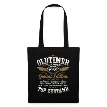 66th Birthday Gift Vintage Car December 1959 - Tote Bag - black - Front