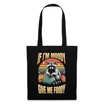 Funny Raccoon - Stoffbeutel - Schwarz - Vorne