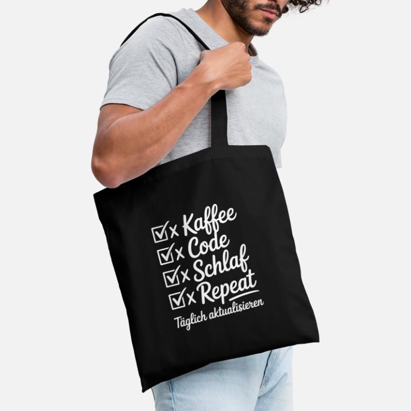 Code du café Sommeil Répéter la routine quotidienne Sac en tissu