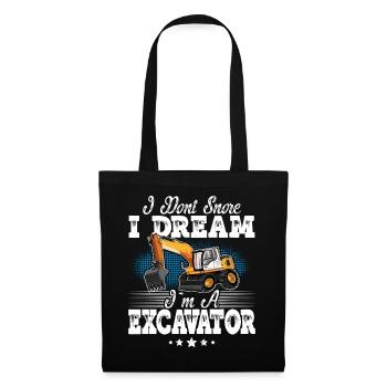 Opérateur d’excavatrice - Sac en tissu - noir - Devant