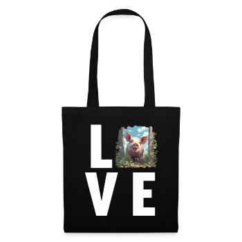 Cochon Cochon - Sac en tissu - noir - Devant