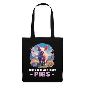 Cochon Cochon - Sac en tissu - noir - Devant