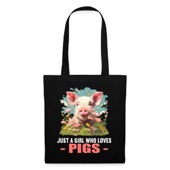 Cochon Cochon - Sac en tissu - noir - Devant