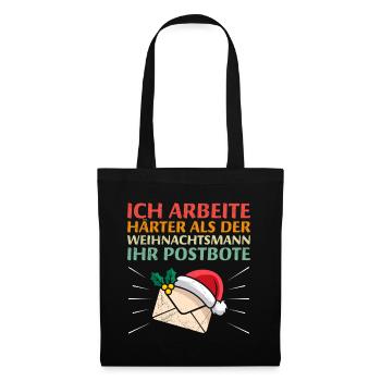 Postman WORK HARDER THAN SANTA CLAUS - Tote Bag - black - Front