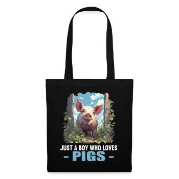 Cochon Cochon - Sac en tissu - noir - Devant