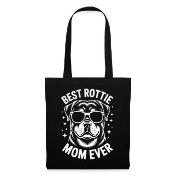 Rottweiler Spruch Mama Lustige Rottweiler Geschenk - Stoffbeutel - Schwarz - Vorne