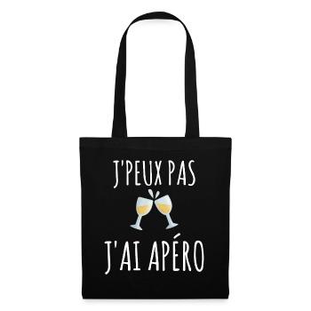 I can't I have aperitif humor aperitif I can't - Tote Bag - black - Front