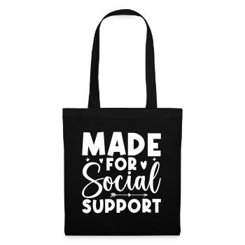 Citation d’un travailleur social pour le social de soutien social - Sac en tissu - noir - Devant