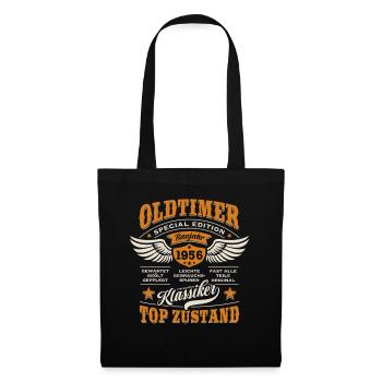 Oldtimer Modell 1956 | Geburtstag Geschenk - Stoffbeutel - Schwarz - Vorne