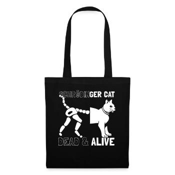 Le chat de Schrödinger - Sac en tissu - noir - Devant