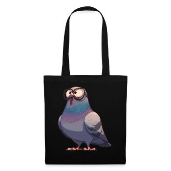 Pigeons Pigeon - Sac en tissu - noir - Devant