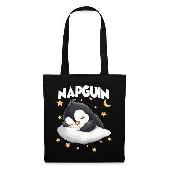 Cadeau pour les amateurs de manchots et les dormeurs - Sac en tissu - noir - Devant