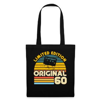 60 Ans Vintage Cadeau Anniversaire Rétro Original - Sac en tissu - noir - Devant