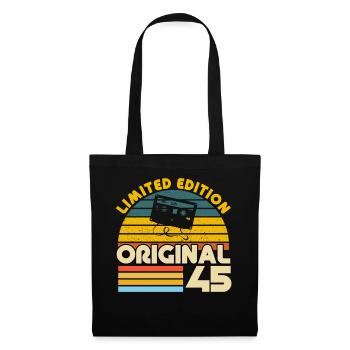 45 Ans Vintage Cadeau Anniversaire Rétro Original - Sac en tissu - noir - Devant