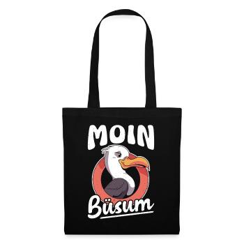 Vacances en mer du Nord MOIN BÜSUM Wadden Sea Drôle - Sac en tissu - noir - Devant