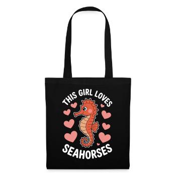 Seahorse Saying Funny Seahorse Gift - Tote Bag - black - Front